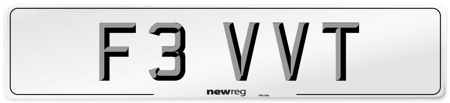 F3 VVT Number Plate from New Reg